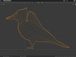 low poly woodpecker 3D Model