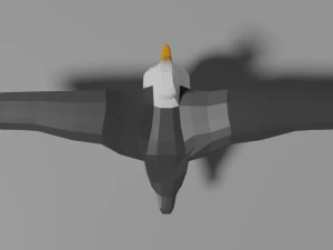 low poly albatross 3D Model