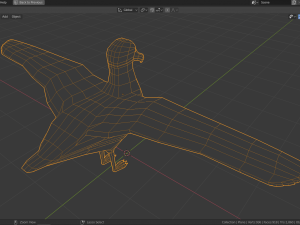low poly albatross Modello 3D