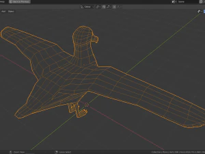 low poly albatross 3D Model