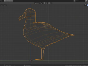low poly albatross 3D Model