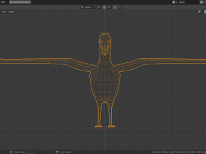 low poly albatross Modello 3D