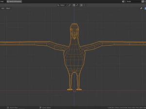 low poly albatross 3D Model