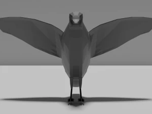 low poly crow 3D Model