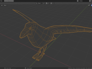 low poly crow Model 3D