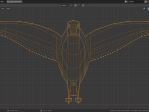 low poly crow Model 3D