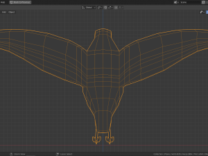 low poly crow Model 3D