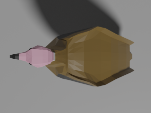 low poly vulture Model 3D