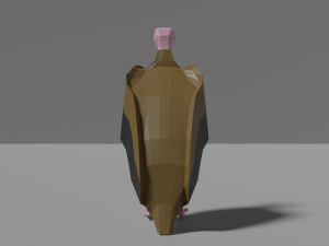 low poly vulture Model 3D