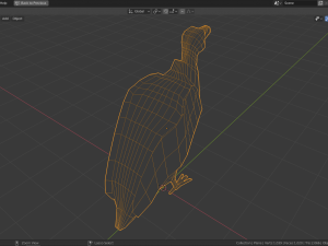 low poly vulture Model 3D