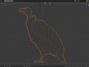 low poly vulture Model 3D