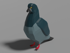 low poly pigeon 3D Model