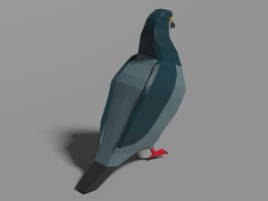 low poly pigeon 3D 모델