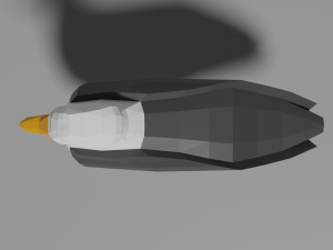 low poly albatross Modelo 3D