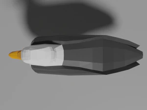 Low-Poly-Albatros 3D Modell