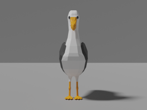 low poly albatross Modelo 3D