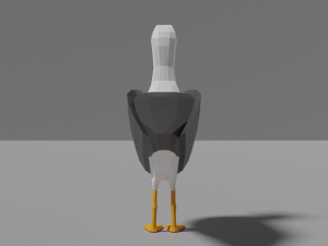 low poly albatross Modelo 3D