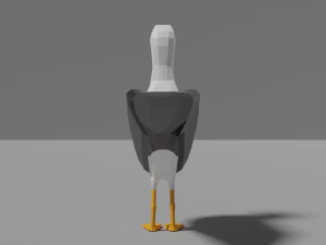 Low-Poly-Albatros 3D Modell