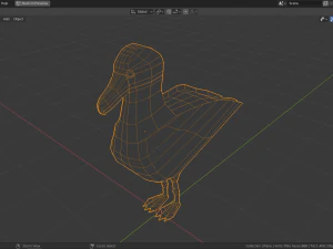 Low-Poly-Albatros 3D Modell