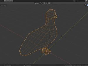 Low-Poly-Albatros 3D Modell