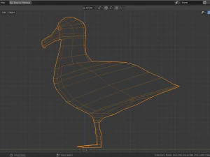Low-Poly-Albatros 3D Modell