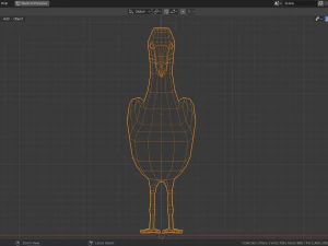 Low-Poly-Albatros 3D Modell