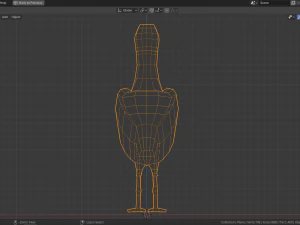 Low-Poly-Albatros 3D Modell