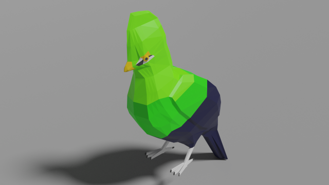 low poly turaco Modelo 3D .c4d .max .obj .3ds .fbx .stl .blend 