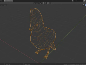 low poly turaco 3D Model