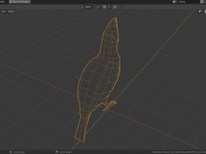 low poly turaco Modelo 3D