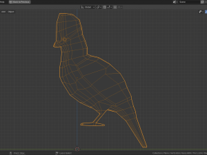 low poly turaco Modelo 3D