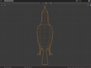 low poly turaco Modelo 3D