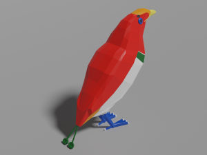 low poly bird of paradise 3D Model