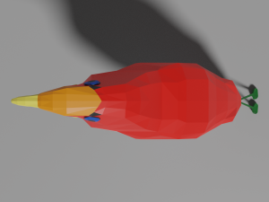 low poly bird of paradise 3D Model