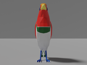 low poly bird of paradise 3D Model