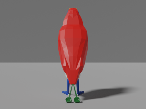 low poly bird of paradise 3D Model