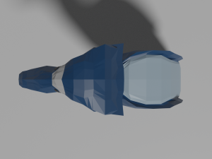low poly boat-billed heron Modello 3D