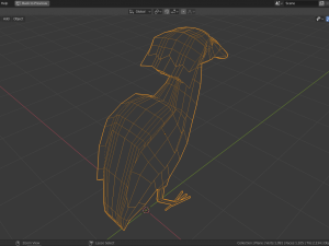low poly boat-billed heron Modello 3D