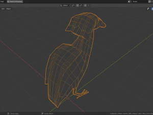 low poly boat-billed heron 3D Model