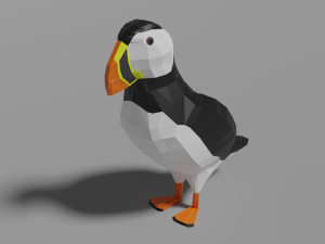 low poly seaparrot 3D Model