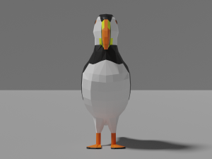 low poly seaparrot Model 3D