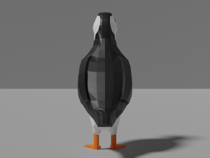 low poly seaparrot Model 3D