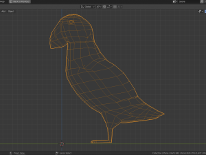low poly seaparrot Model 3D