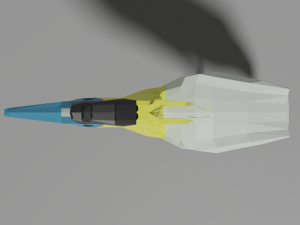 low poly capped heron Model 3D