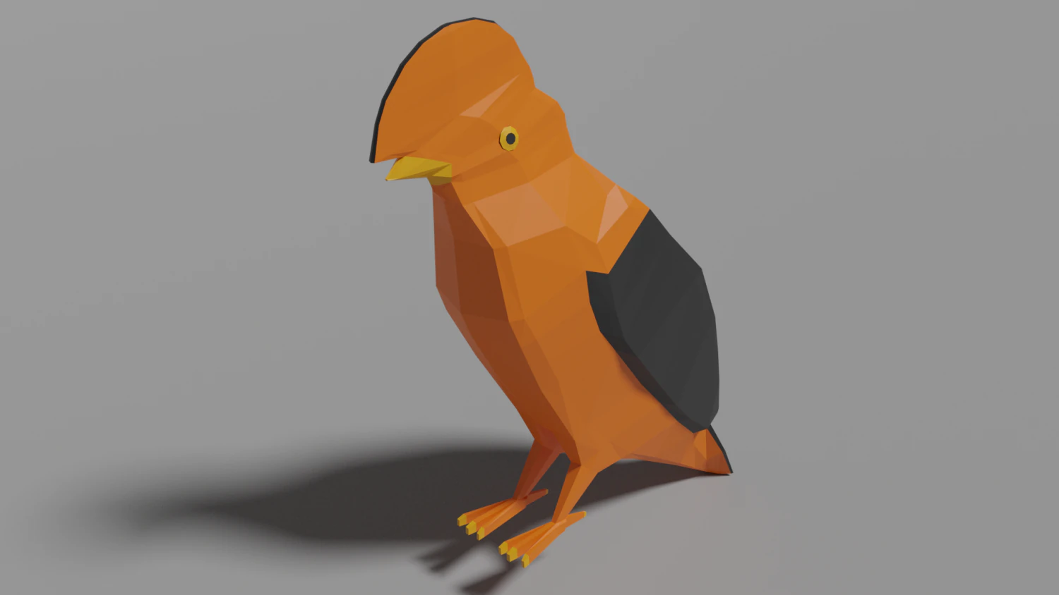 low poly cock-of-the-rock 3D Model .c4d .max .obj .3ds .fbx .stl .blend 