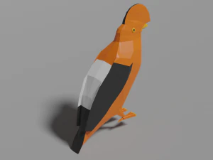 low poly cock-of-the-rock 3D Model