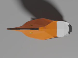low poly cock-of-the-rock Model 3D