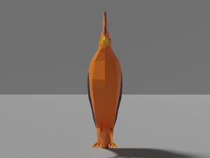 low poly cock-of-the-rock 3D Model