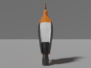 low poly cock-of-the-rock Model 3D