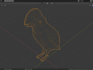 low poly cock-of-the-rock Model 3D